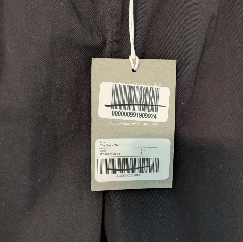 Everlane NWT The Easy Chino Washed Black Size 2 (S) - Picture 5 of 6